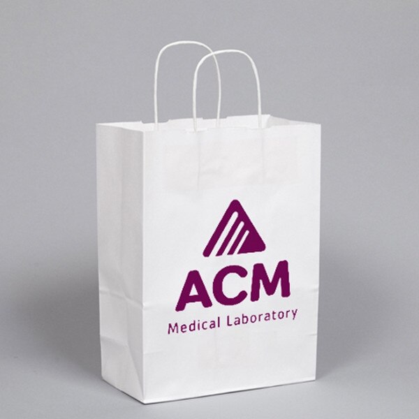 White Kraft Paper Custom PRINTED Sh